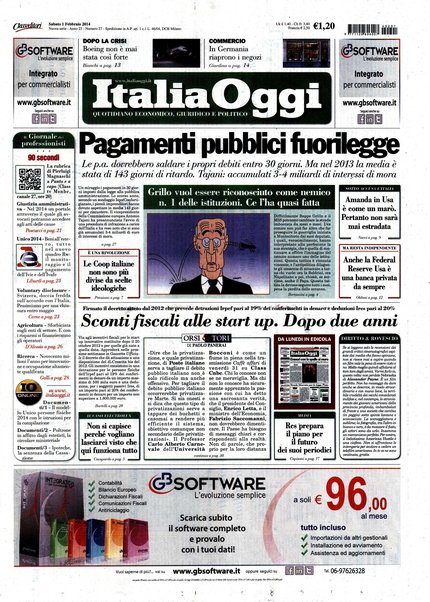 Italia oggi : quotidiano di economia finanza e politica